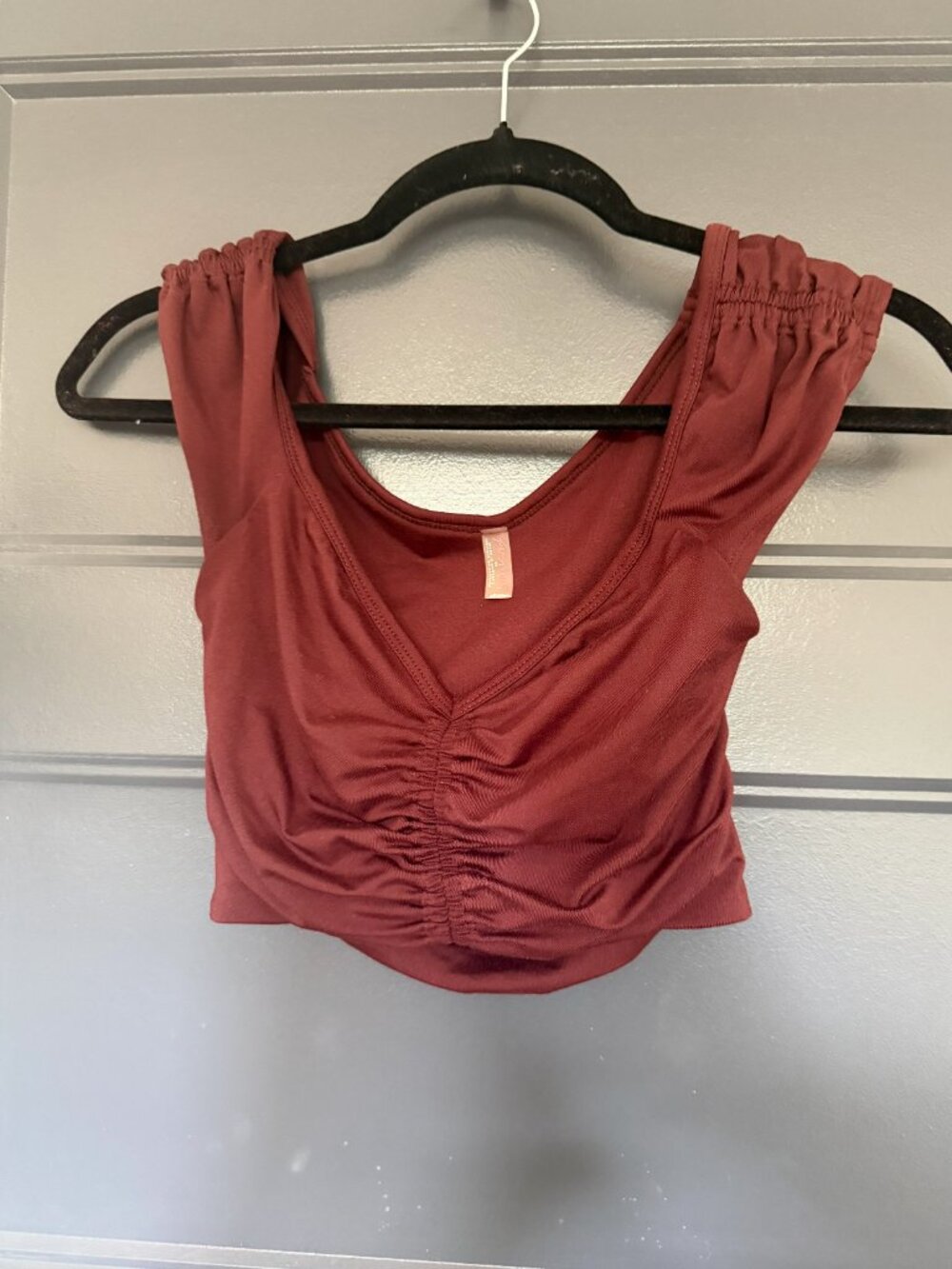FREE PEOPLE MOVEMENT BREATHE DEEPER CAMI - ESPRESSO Size xs - Picture 5 of 7